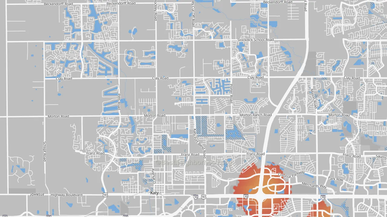 Transit Grade map of 77493, TX