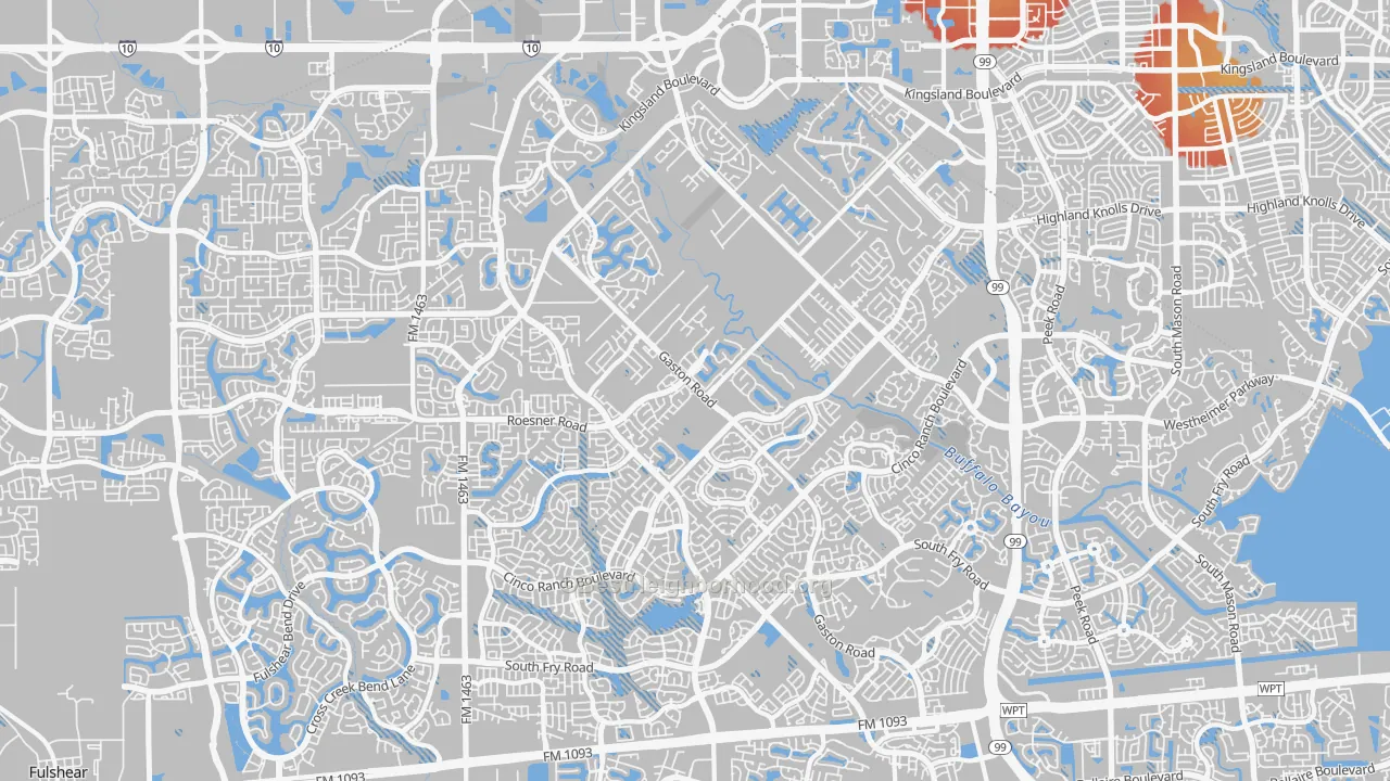 Transit Grade map of 77494, TX