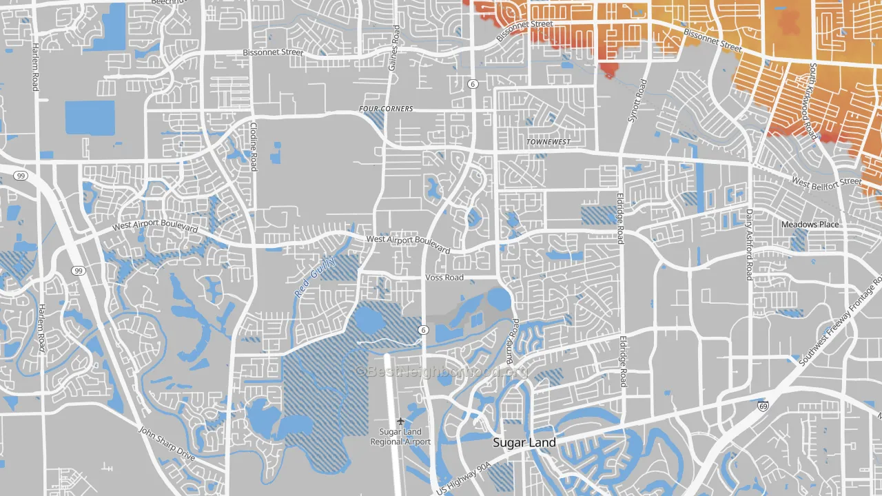 Transit Grade map of 77498, TX