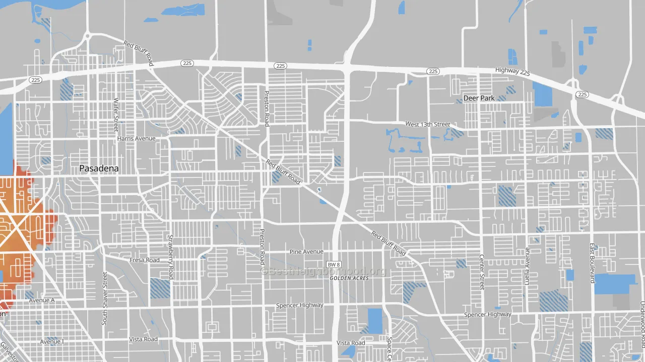 Transit Grade map of 77503, TX