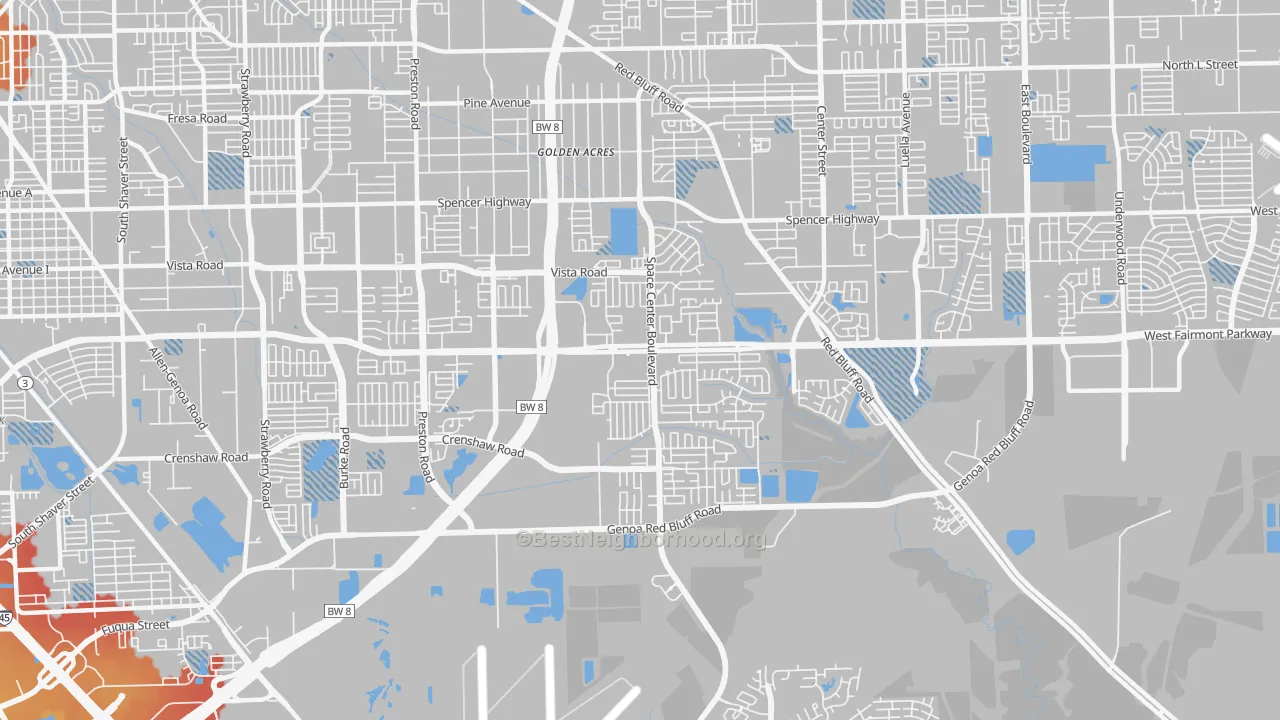 Transit Grade map of 77505, TX