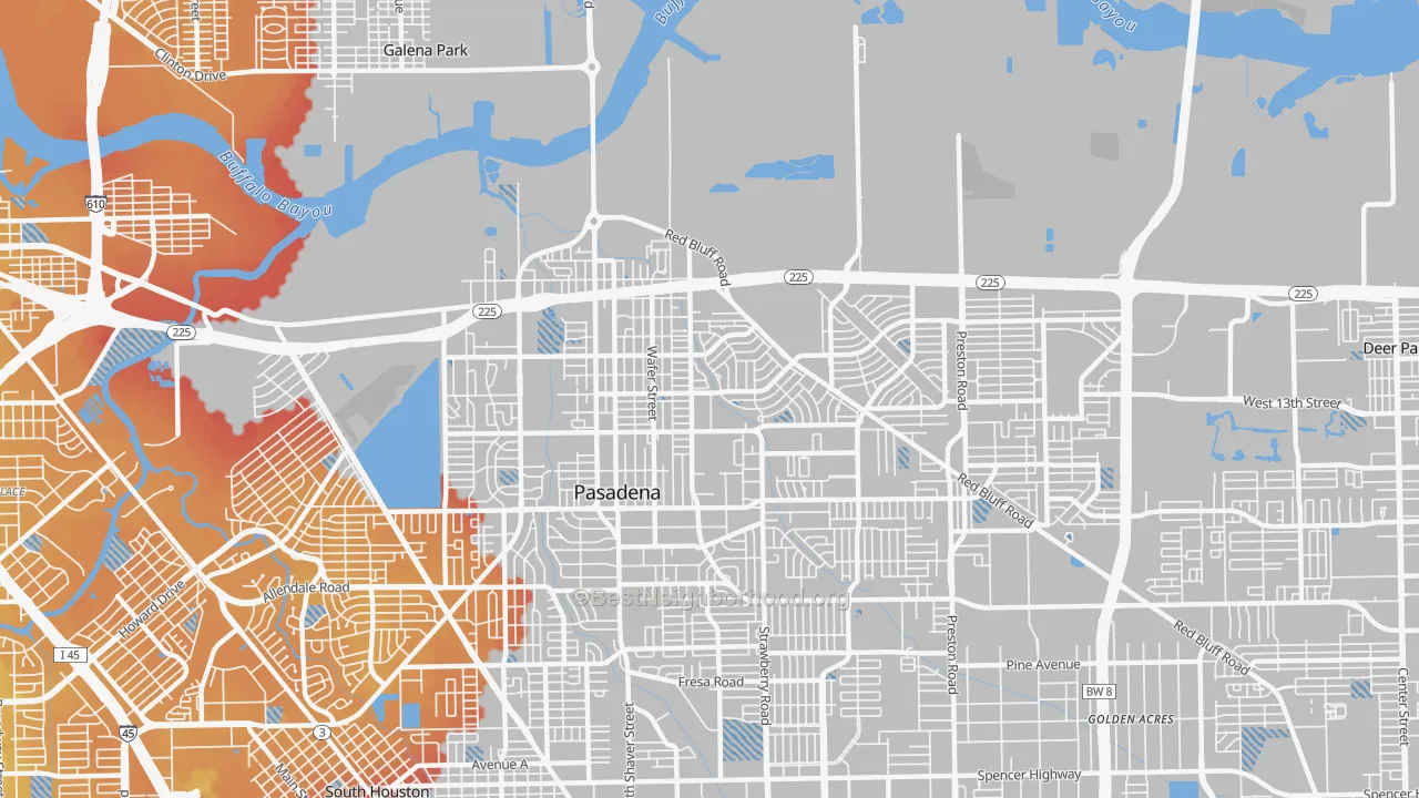 Transit Grade map of 77506, TX