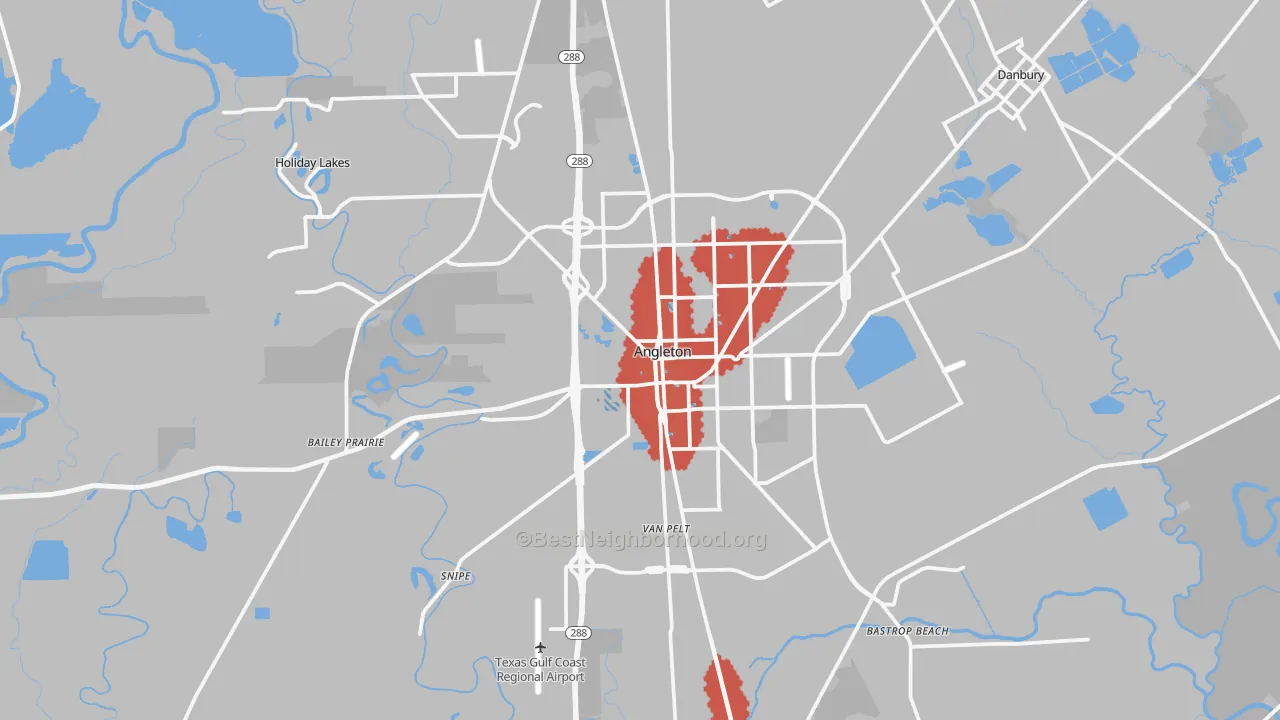Transit Grade map of 77515, TX