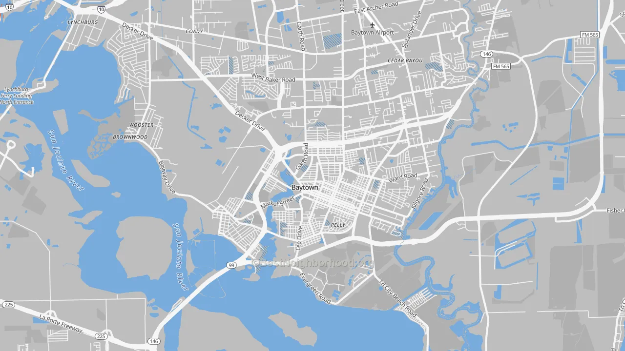 Transit Grade map of 77520, TX