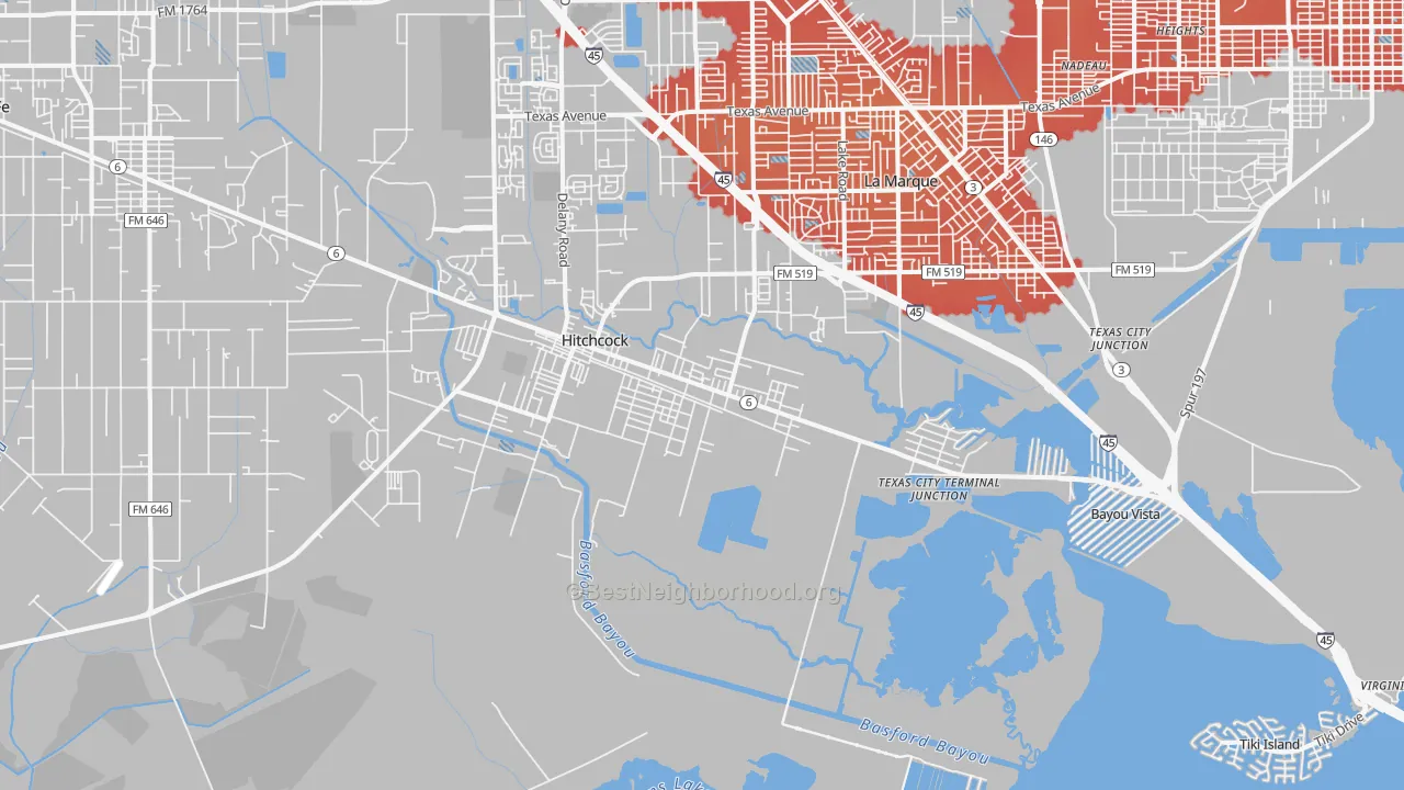 Transit Grade map of 77563, TX