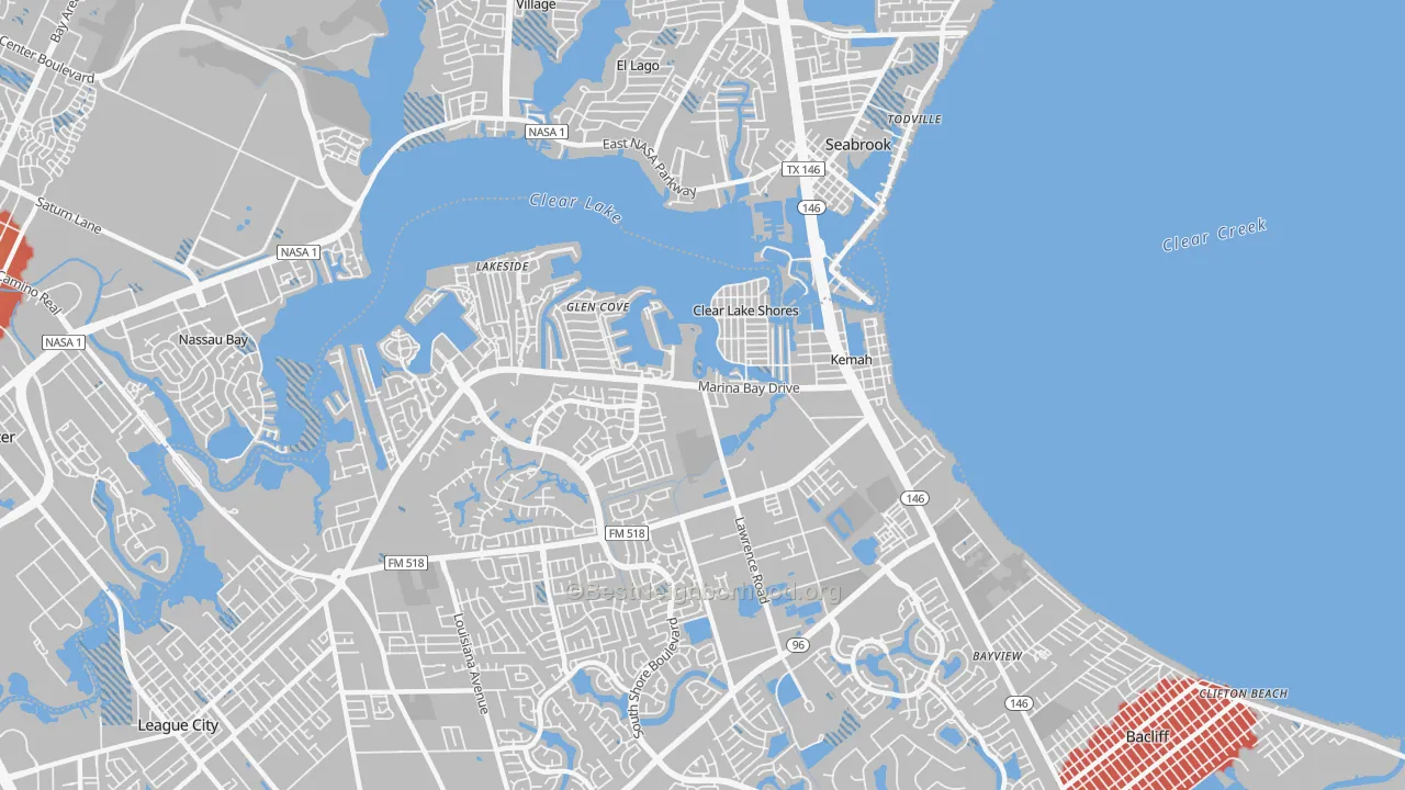 Transit Grade map of 77565, TX