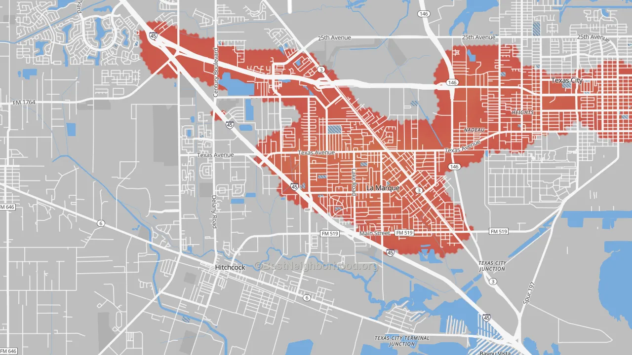 Transit Grade map of 77568, TX