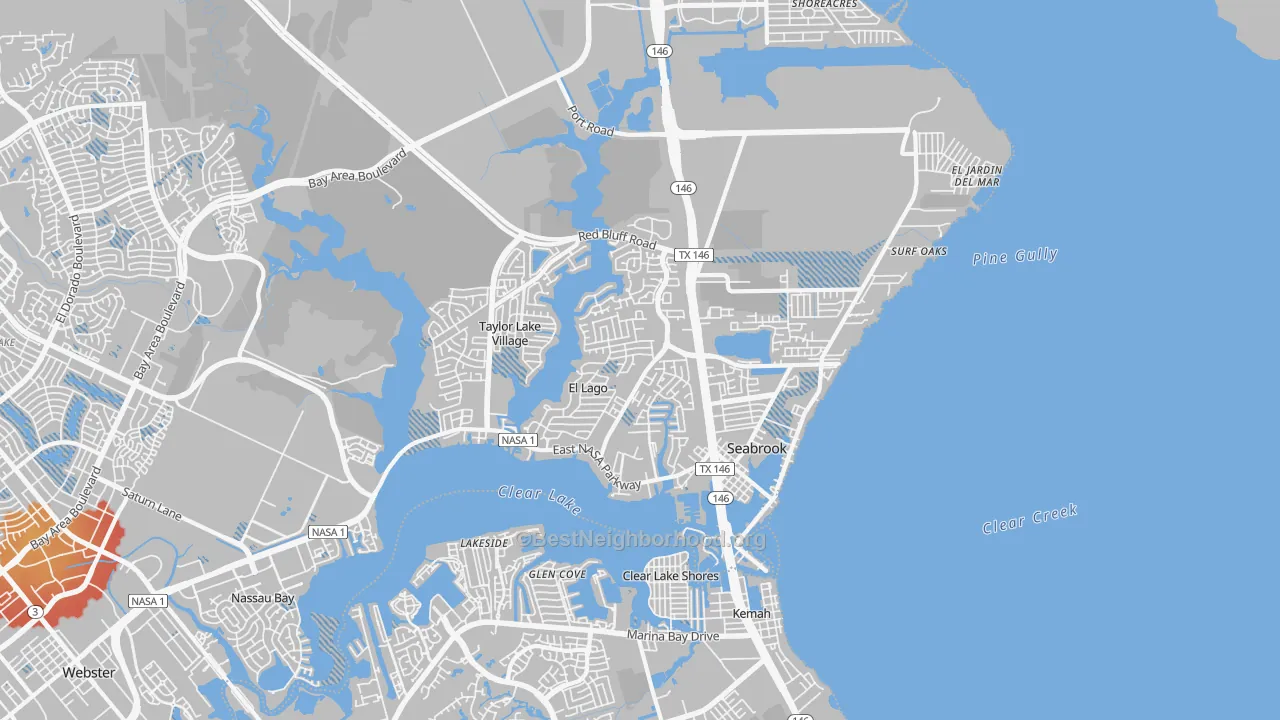 Transit Grade map of 77586, TX