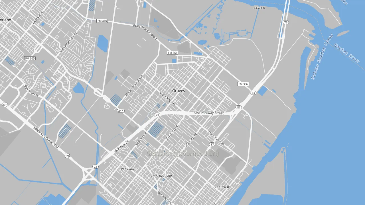Transit Grade map of 77619, TX