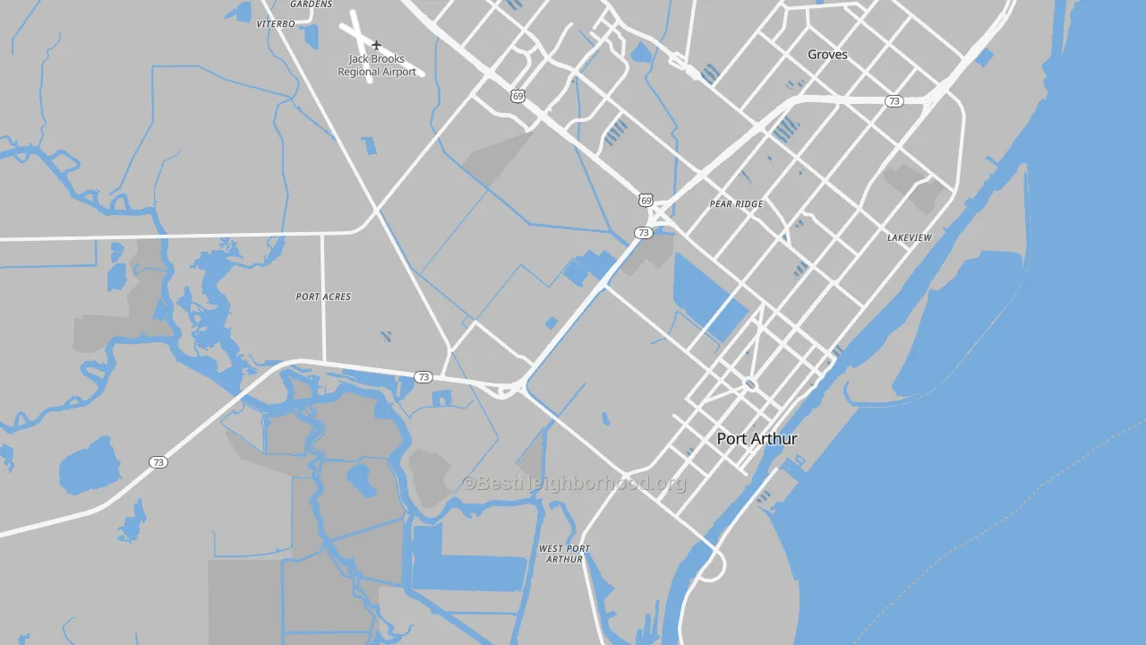 Transit Grade map of 77640, TX