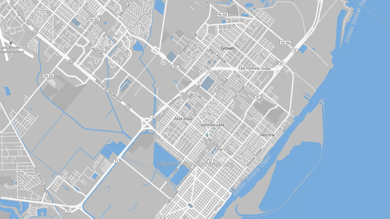 Transit Grade map of 77642, TX