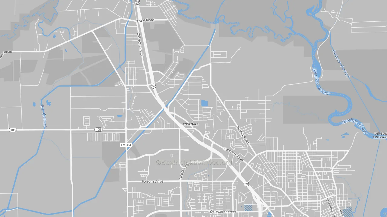 Transit Grade map of 77708, TX