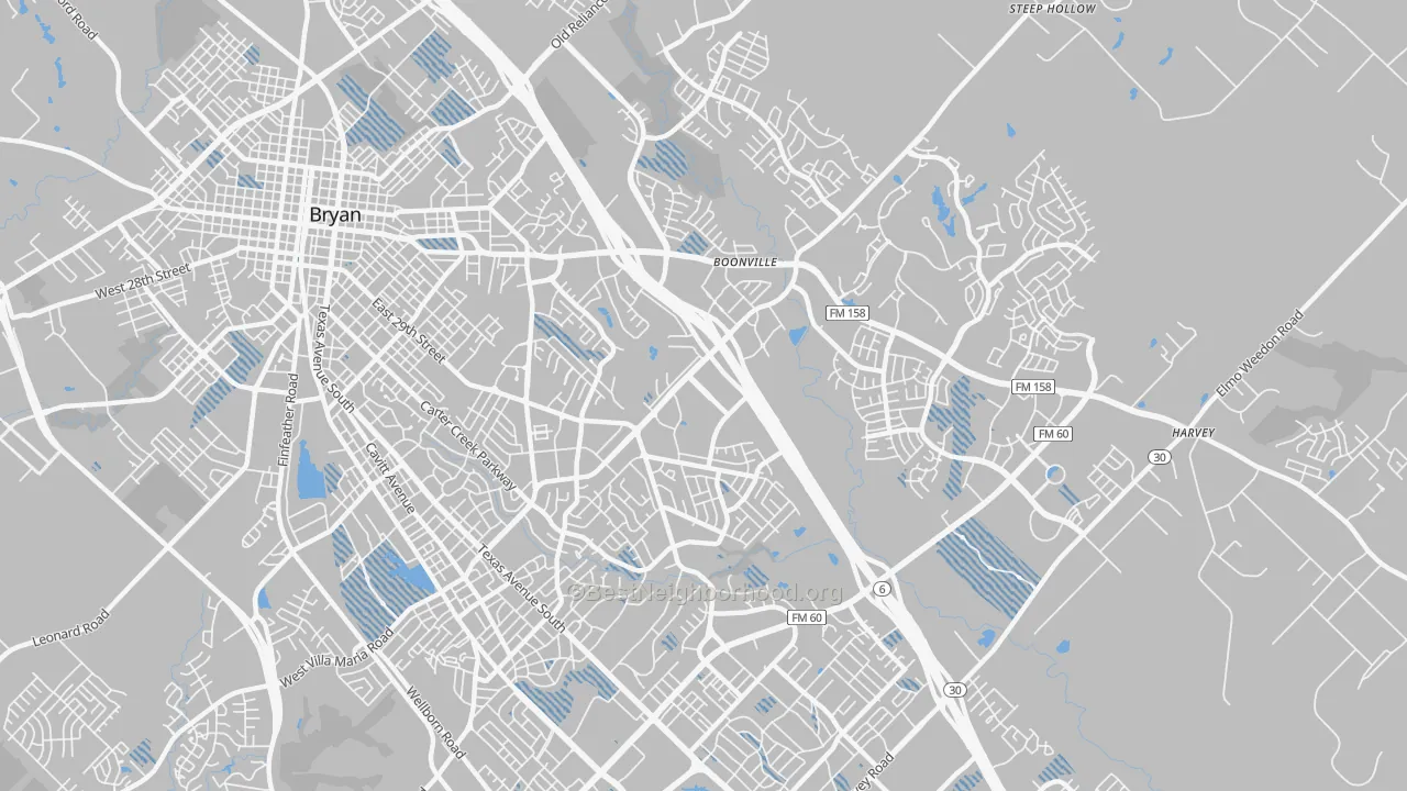 Transit Grade map of 77802, TX
