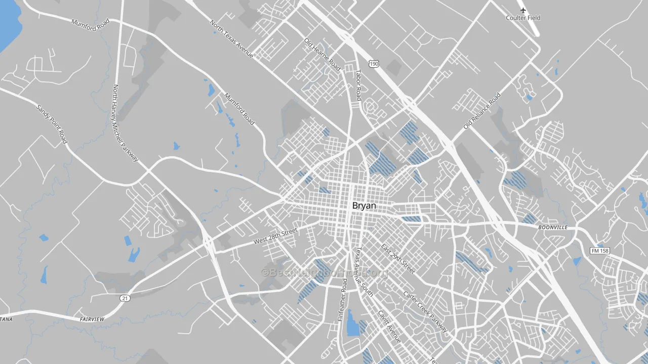 Transit Grade map of 77803, TX