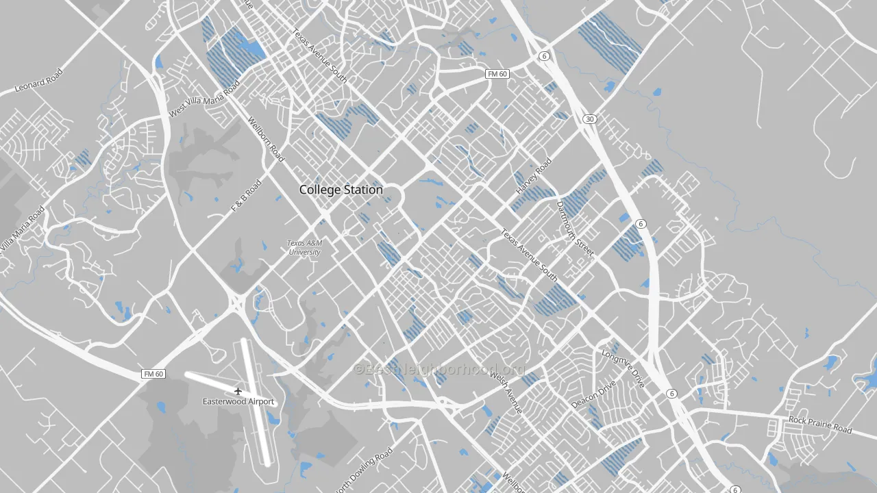 Transit Grade map of 77840, TX