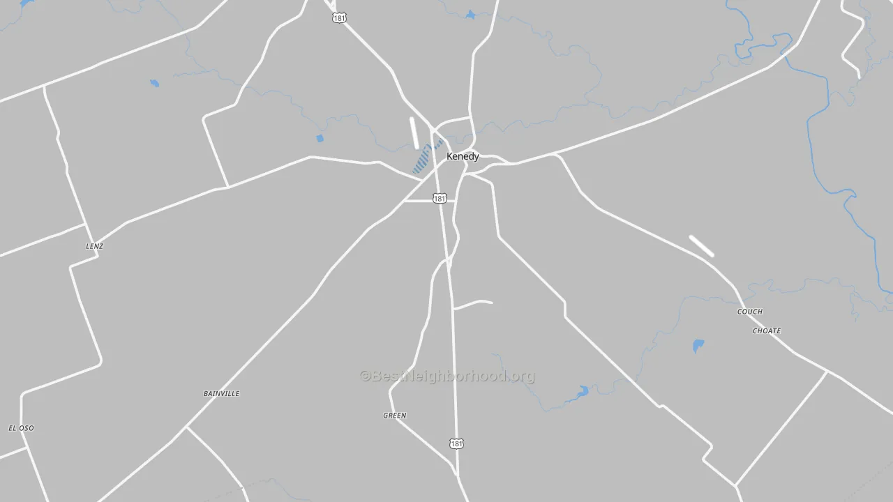 Transit Grade map of 78119, TX