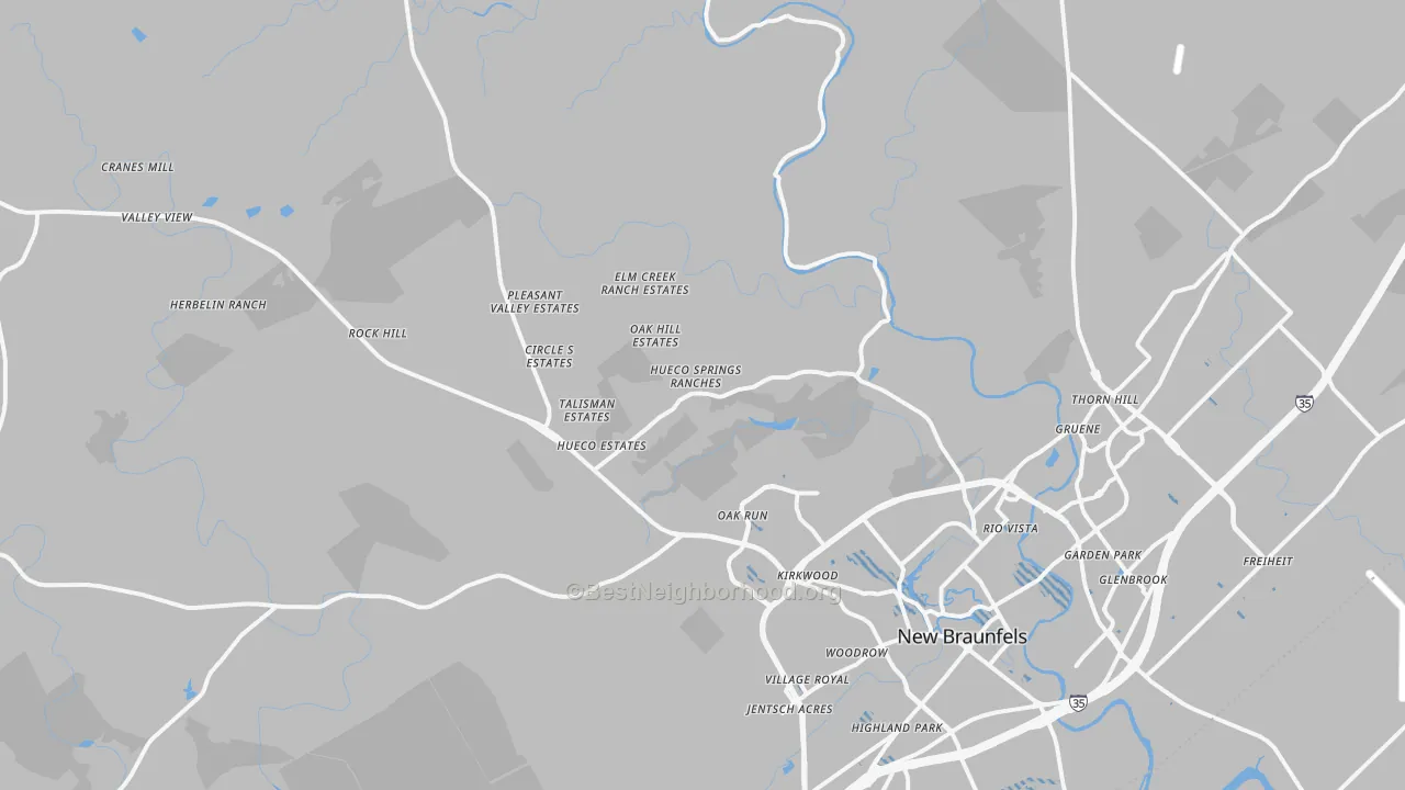 Transit Grade map of 78132, TX