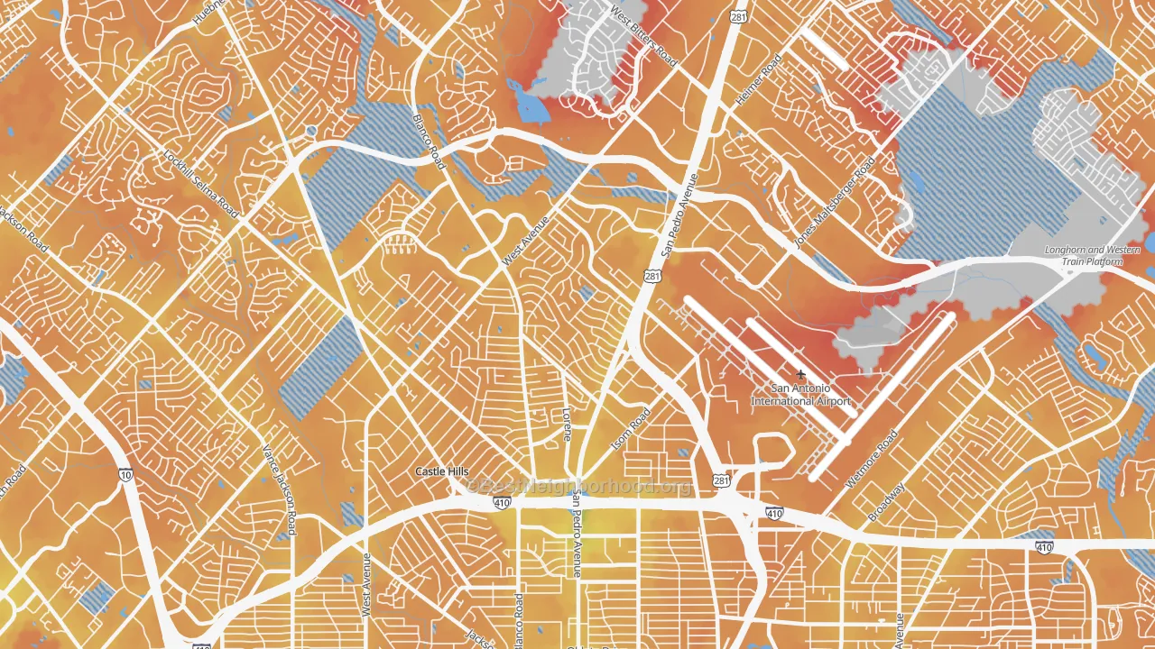 Transit Grade map of 78216, TX