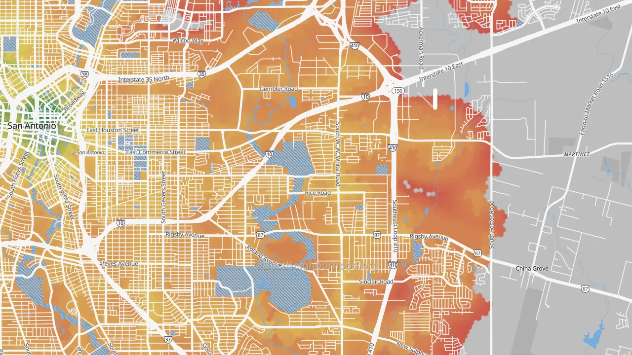 Transit Grade map of 78220, TX