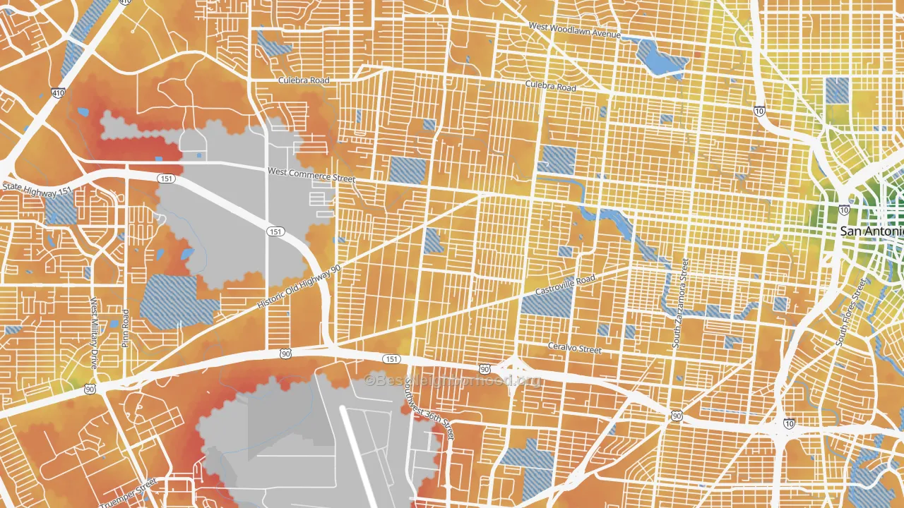 Transit Grade map of 78237, TX