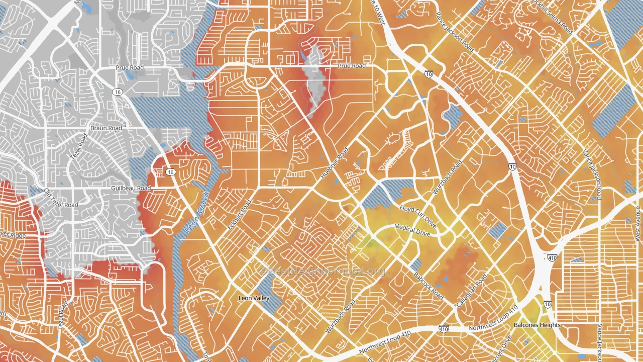 Transit Grade map of 78240, TX