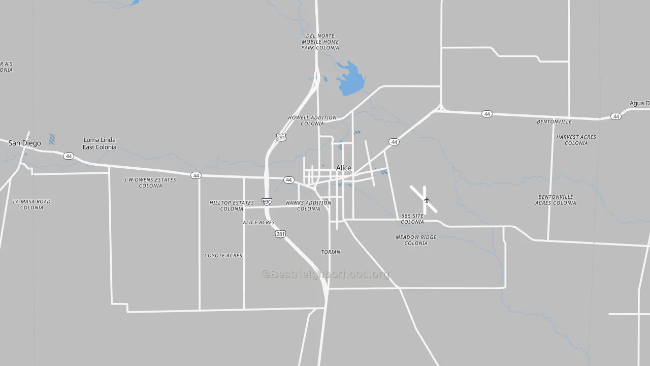 Transit Grade map of 78332, TX