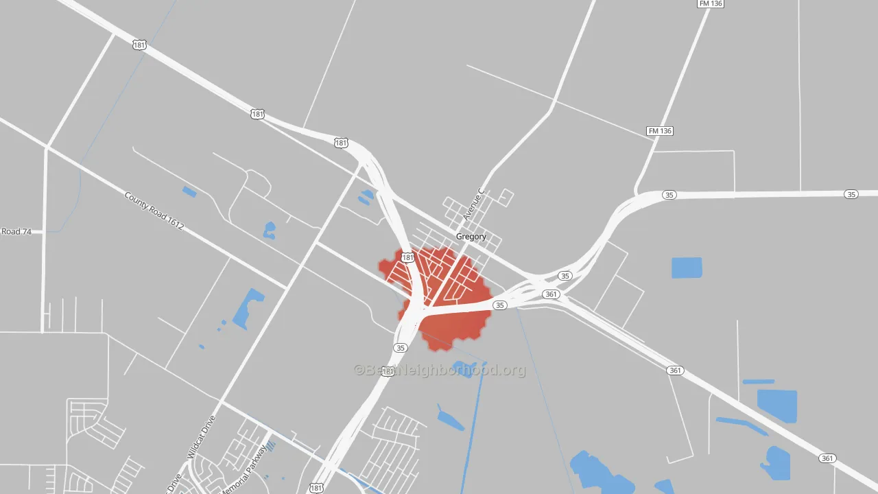 Transit Grade map of 78359, TX
