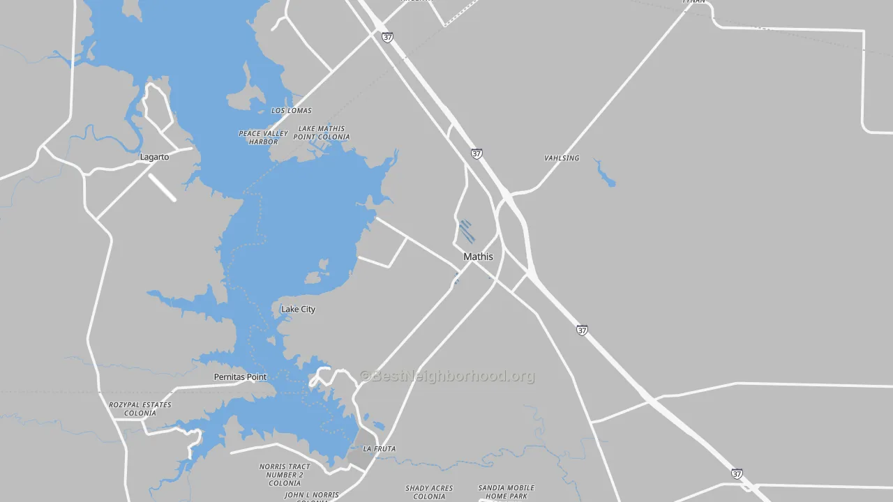 Transit Grade map of 78368, TX