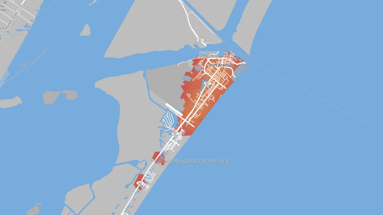 Transit Grade map of 78373, TX