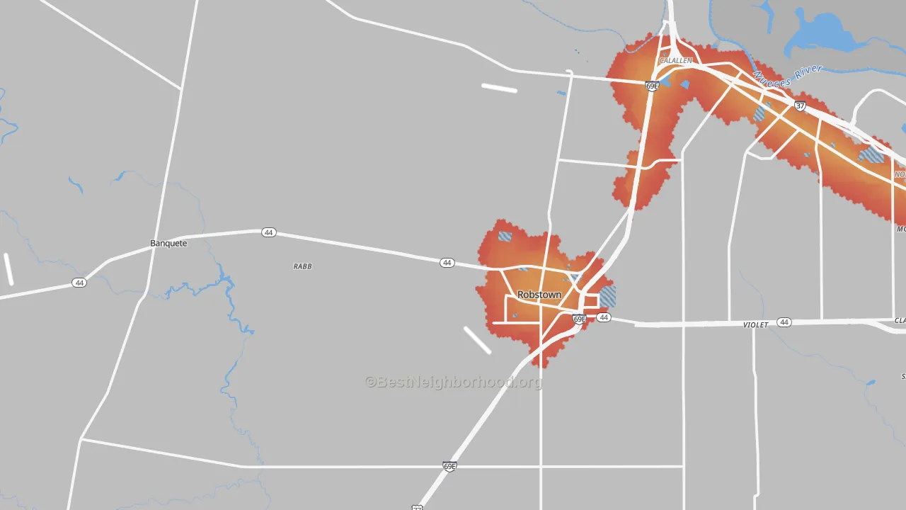 Transit Grade map of 78380, TX