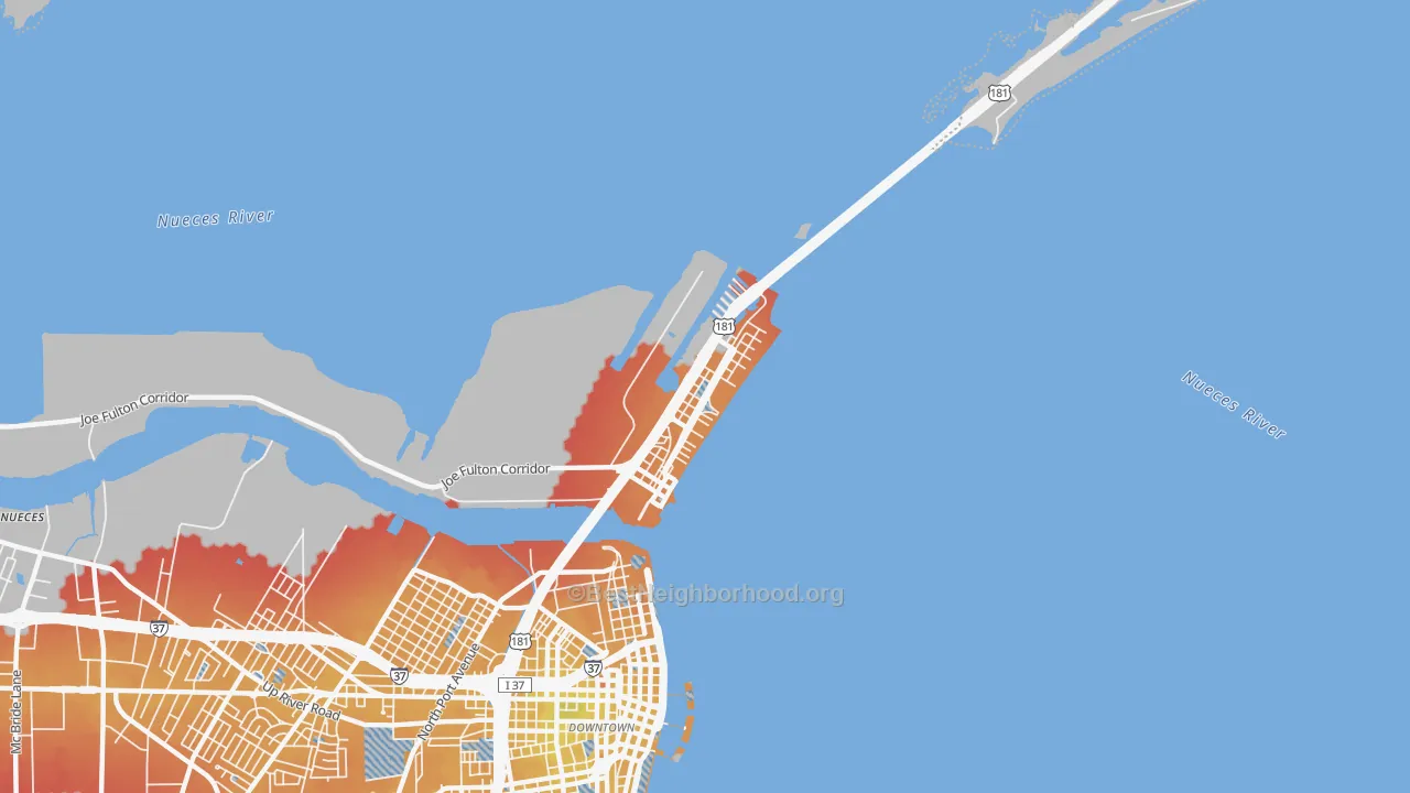Transit Grade map of 78402, TX