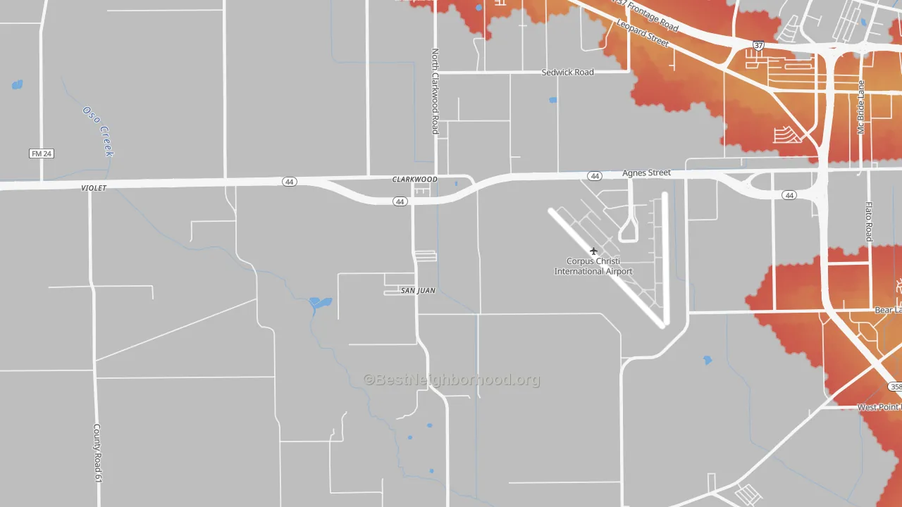 Transit Grade map of 78406, TX