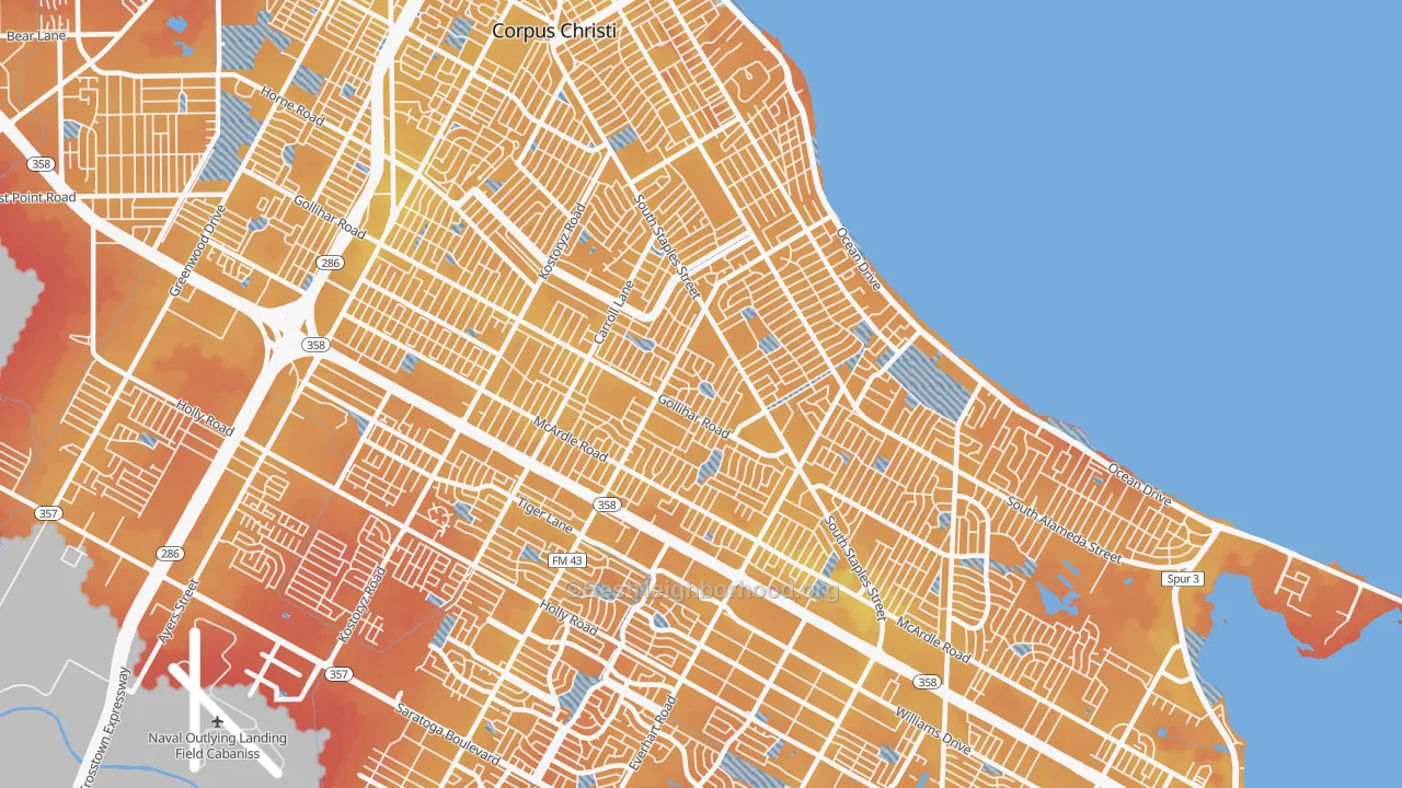 Transit Grade map of 78411, TX