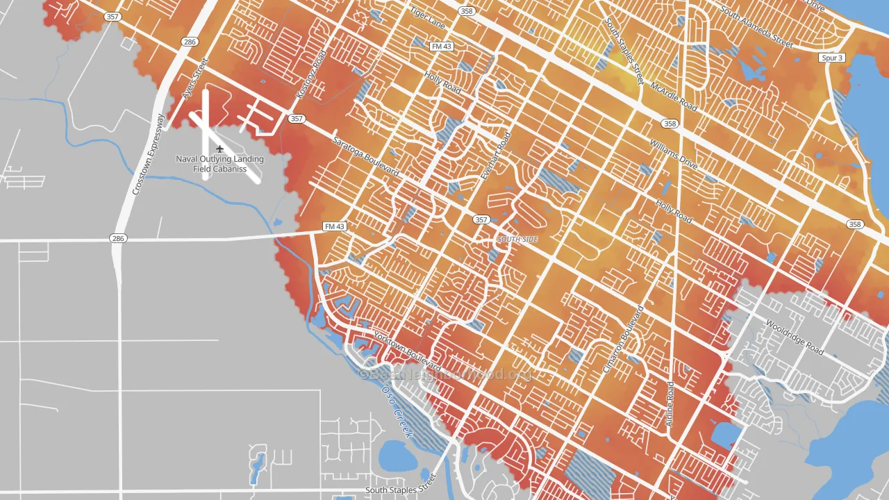 Transit Grade map of 78413, TX