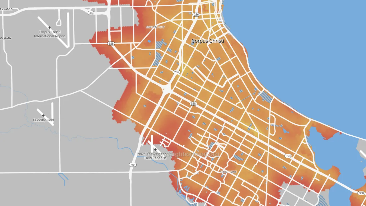 Transit Grade map of 78415, TX