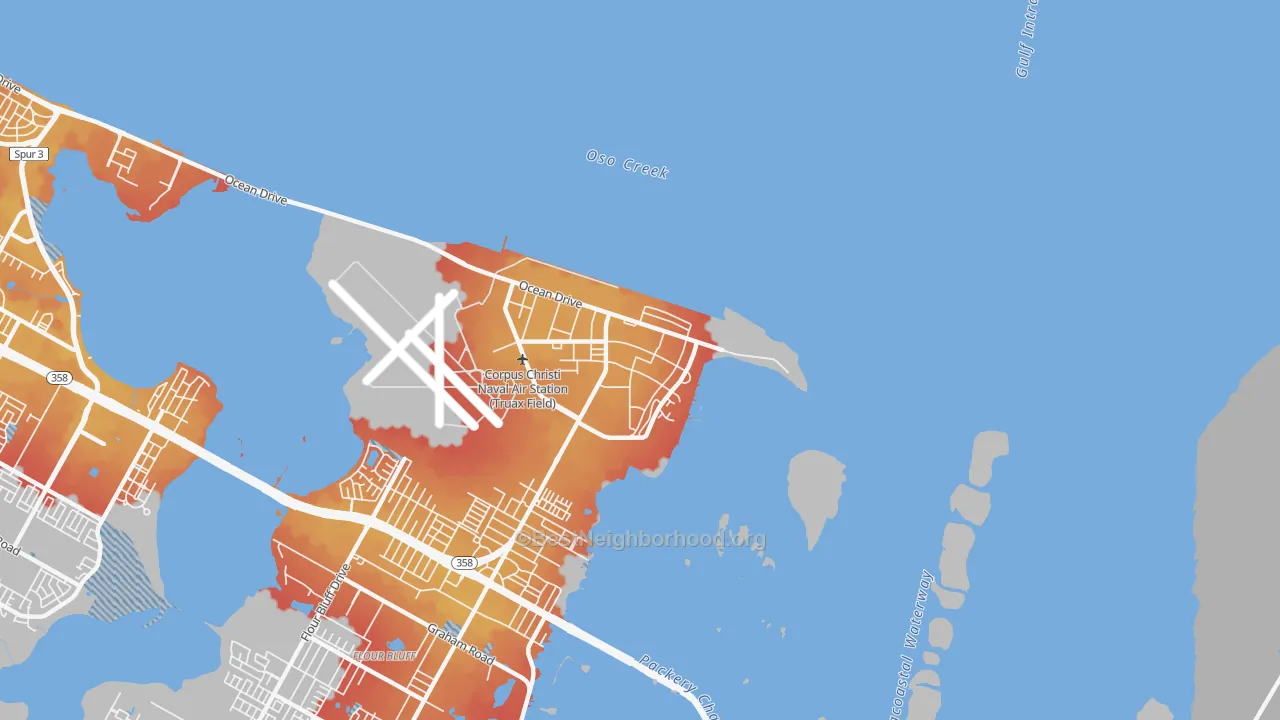 Transit Grade map of 78419, TX