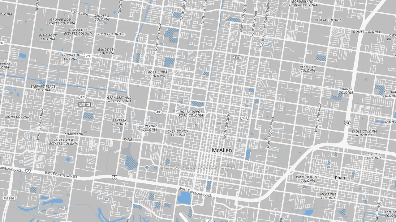 Transit Grade map of 78501, TX
