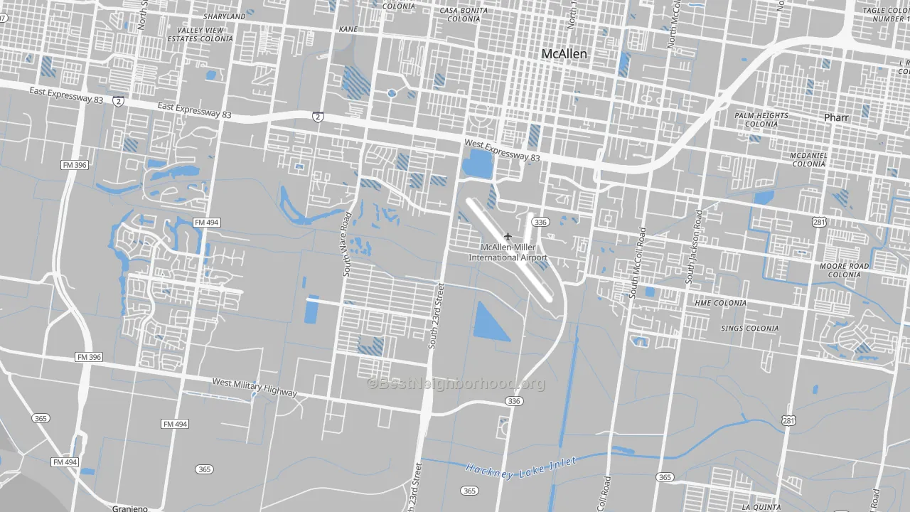 Transit Grade map of 78503, TX