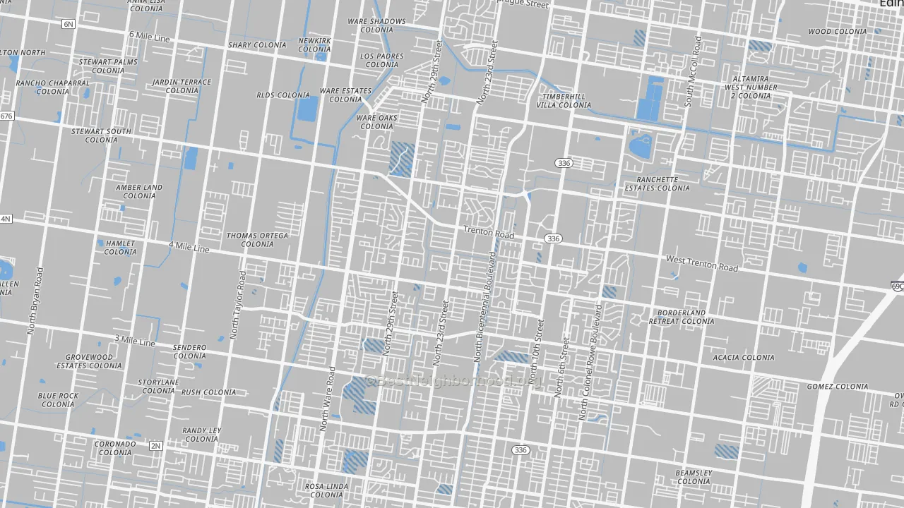 Transit Grade map of 78504, TX