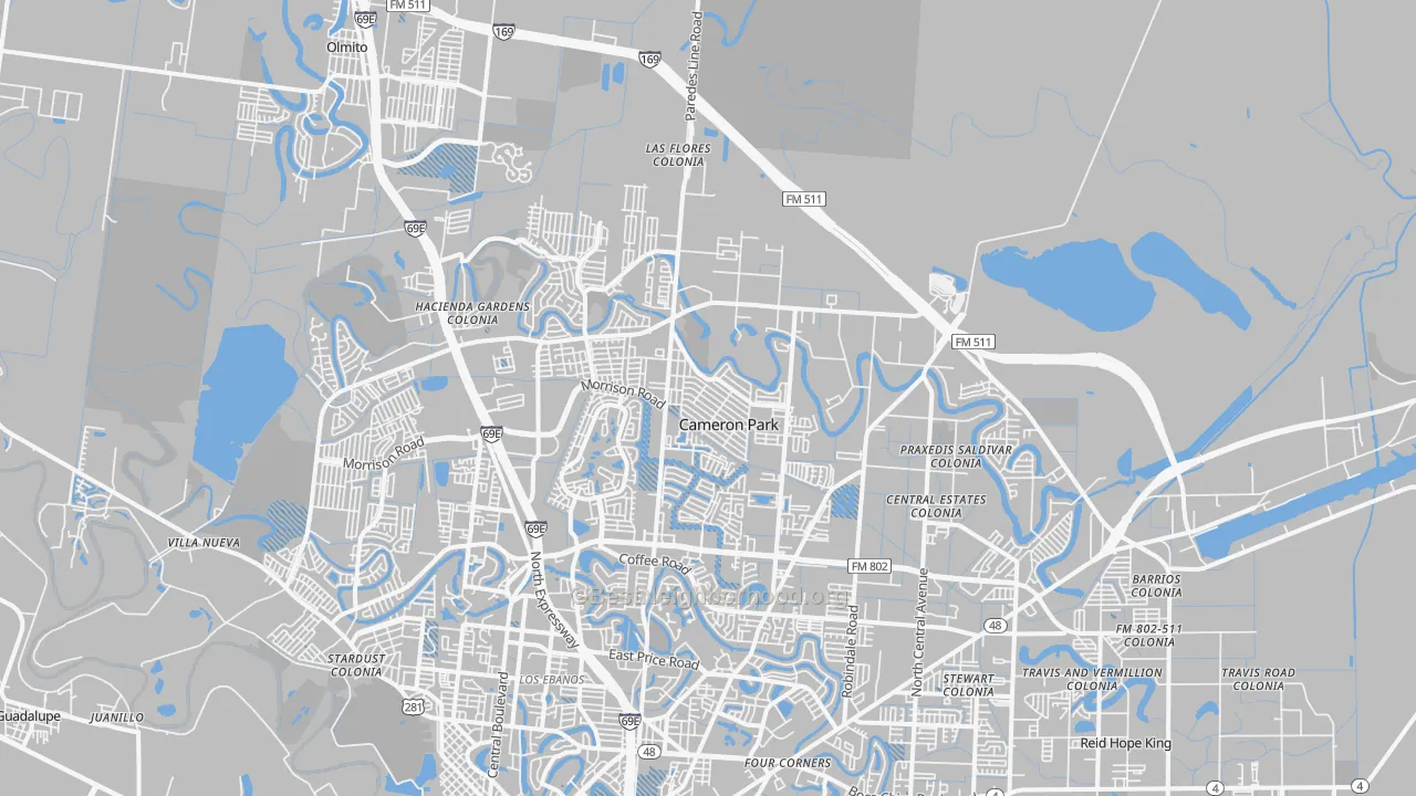 Transit Grade map of 78526, TX