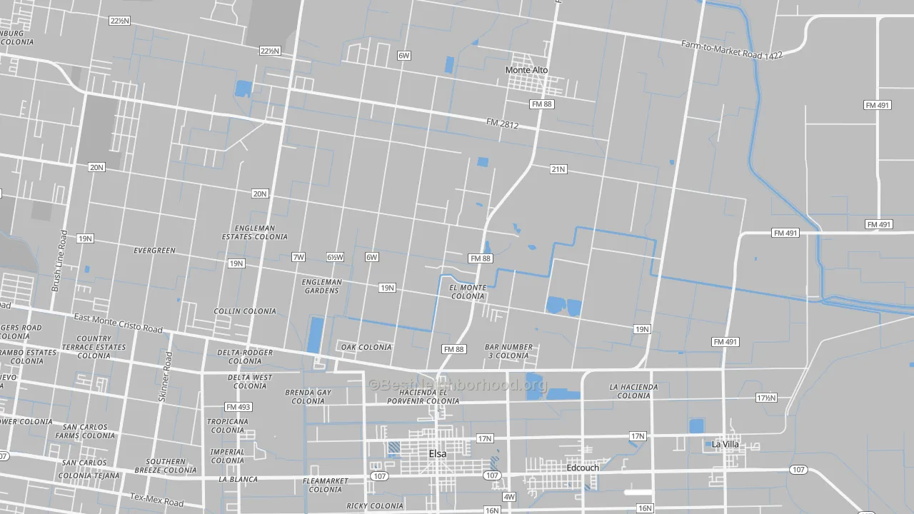 Transit Grade map of 78538, TX