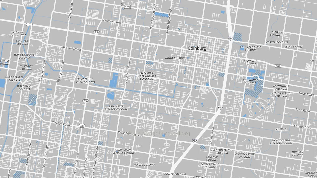 Transit Grade map of 78539, TX