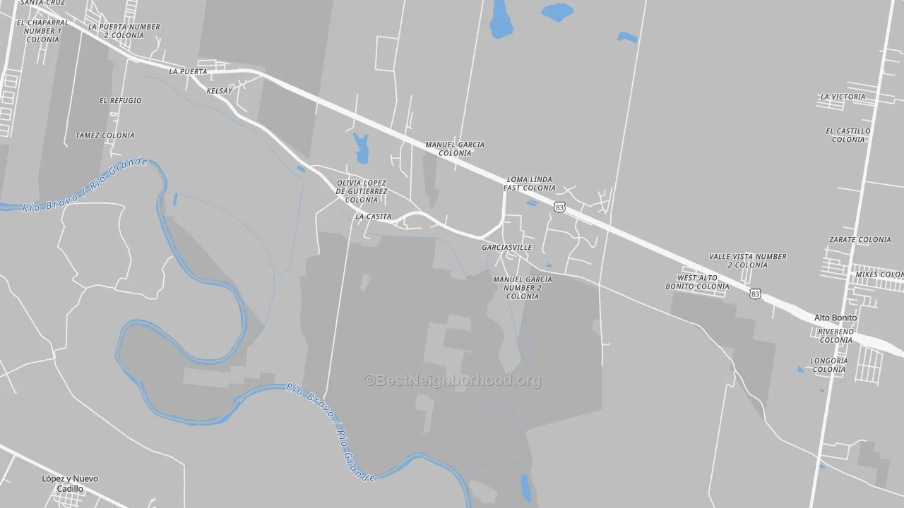 Transit Grade map of 78547, TX