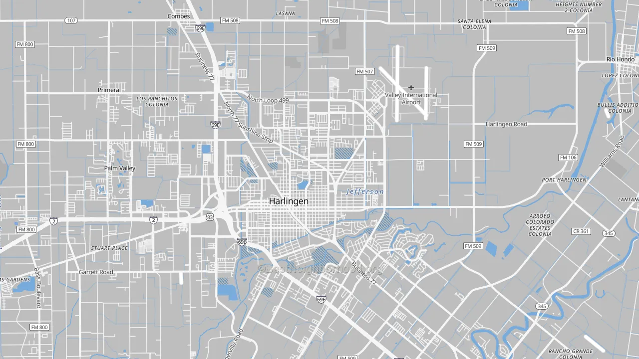 Transit Grade map of 78550, TX