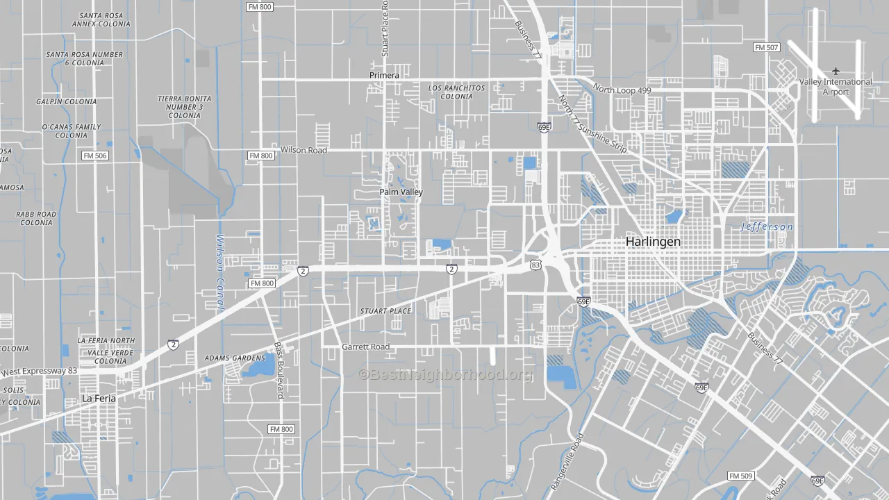 Transit Grade map of 78552, TX