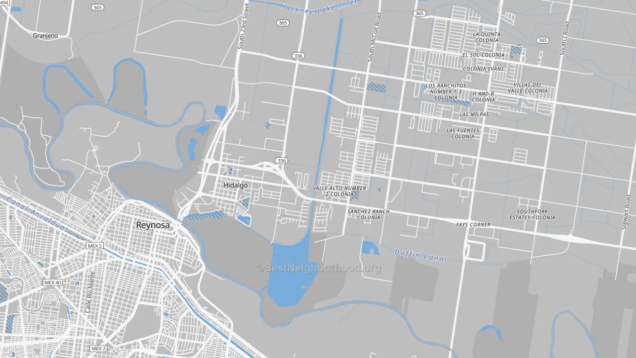 Transit Grade map of 78557, TX