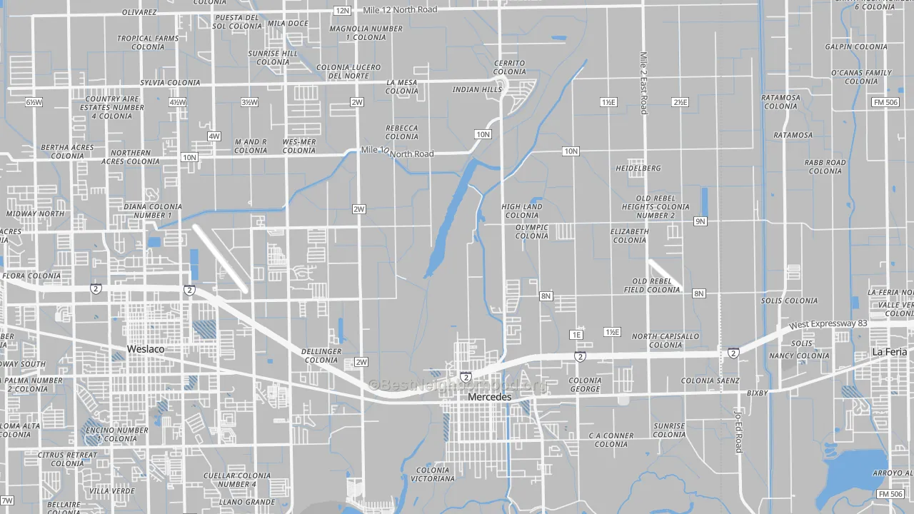 Transit Grade map of 78570, TX