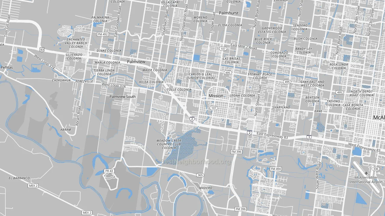 Transit Grade map of 78572, TX