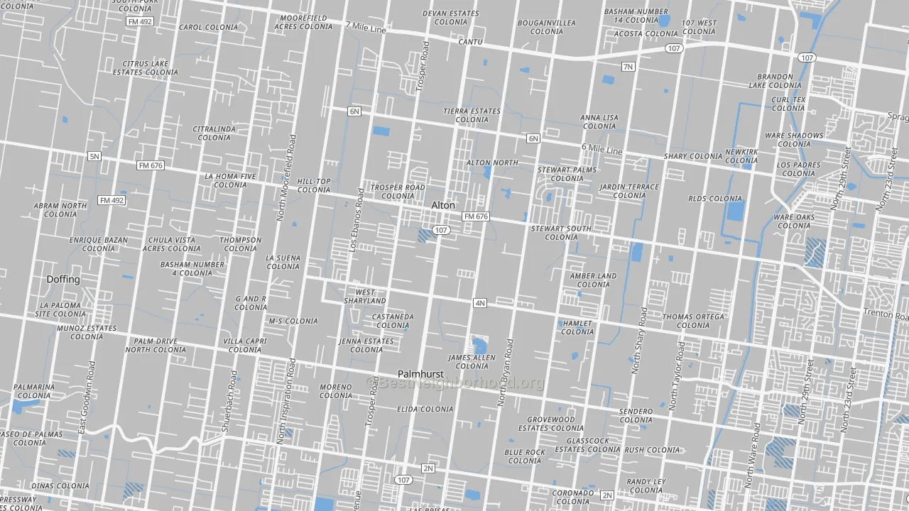 Transit Grade map of 78573, TX