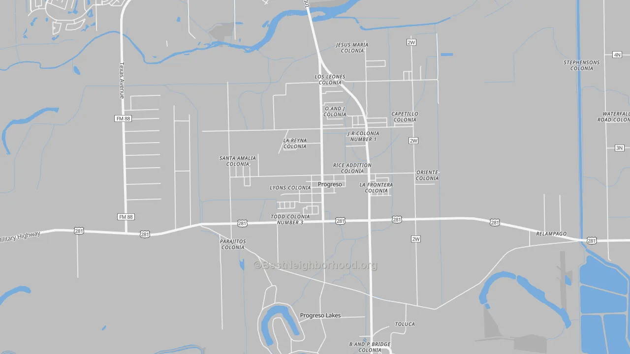 Transit Grade map of 78579, TX